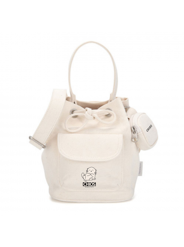 CHIOS CLUB - Chios3951 Small Logo Canvas Bucket / IVORY